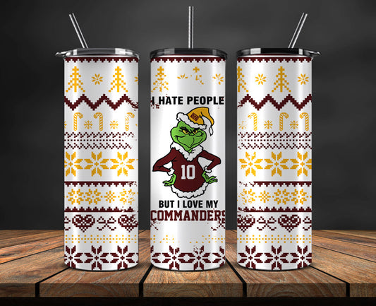 Washington Commanders Christmas Tumbler 20oz,NFL Merry Christmas 20oz, NFL Christmas Tumbler 20oz 108