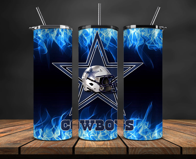 Cowboys Tumbler Wrap , Tumbler 20oz with fire effect 10