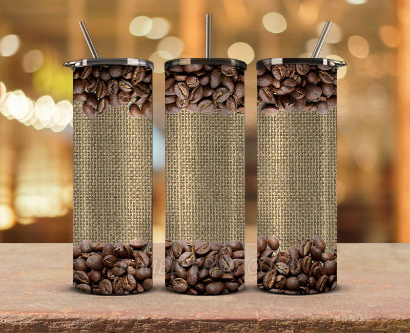 Coffee 20 oz Skinny Tumbler Sublimation Png, Coffee Tumbler Wrap 10