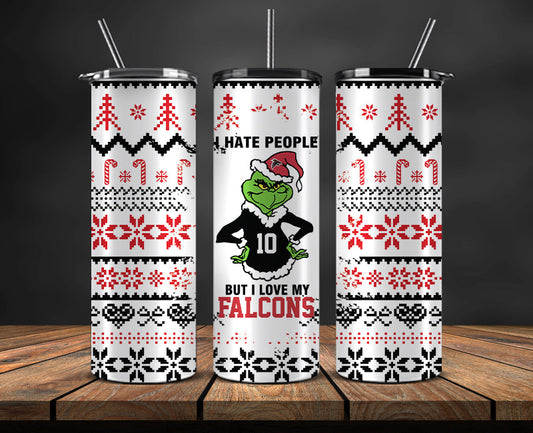 Atlanta Falcons Christmas Tumbler 20oz,NFL Merry Christmas 20oz, NFL Christmas Tumbler 20oz 112