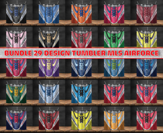 Bundle 29 Design Tumbler MLS AirForce, MLS Sneakers Tumbler Wrap , Bundle Sport Tumbler 112