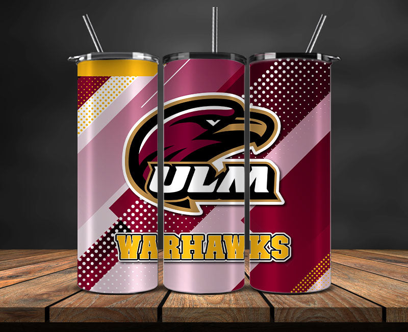ULM Warhawks Logo 20 oz Tumbler Png ,College Football 20 Oz Tumbler Wrap 113