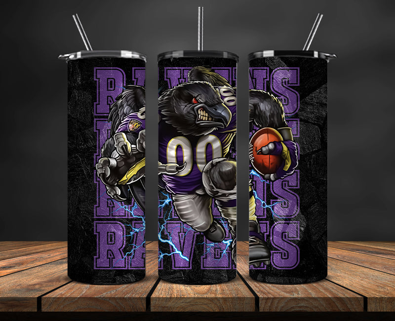 Baltimore Ravens Tumbler, Ravens Logo Tumbler 20oz ,NFL Season 2023 LUF- 118