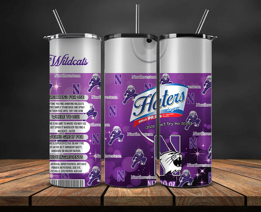 Northwestern Wildcats Haters BeGone Tumbler Wrap, College Haters BeGone Tumbler Png 118