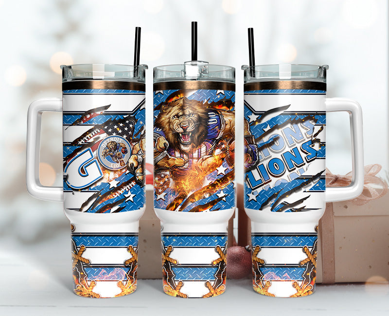 Detroit Lions Tumbler 40oz Png,  40oz Tumbler Skinny  11