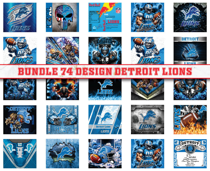 Detroit Lions Tumbler Wrap , Football Tumbler Png ,32 Team Sport png 11