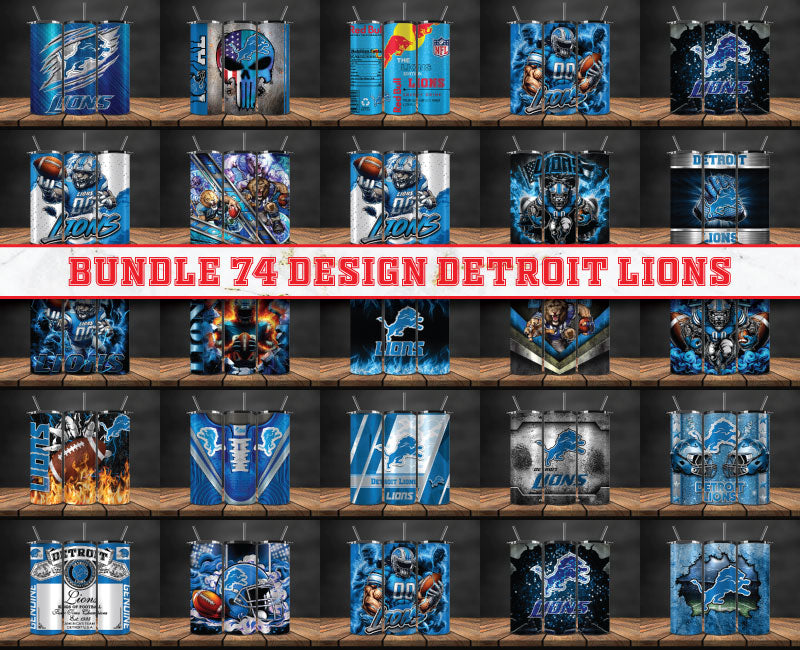 Detroit Lions Tumbler Wrap , Football Tumbler Png ,32 Team Sport png 11