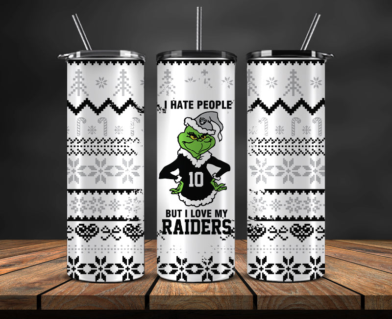 Las Vegas Raiders Christmas Tumbler 20oz,NFL Merry Christmas 20oz, NFL Christmas Tumbler 20oz 120