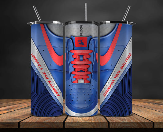 Louisiana Tech Bulldogs Sneaker Tumbler Wrap , College Sneaker Tumbler Wrap 122