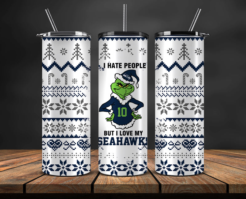 Seattle Seahawks Christmas Tumbler 20oz,NFL Merry Christmas 20oz, NFL Christmas Tumbler 20oz 124