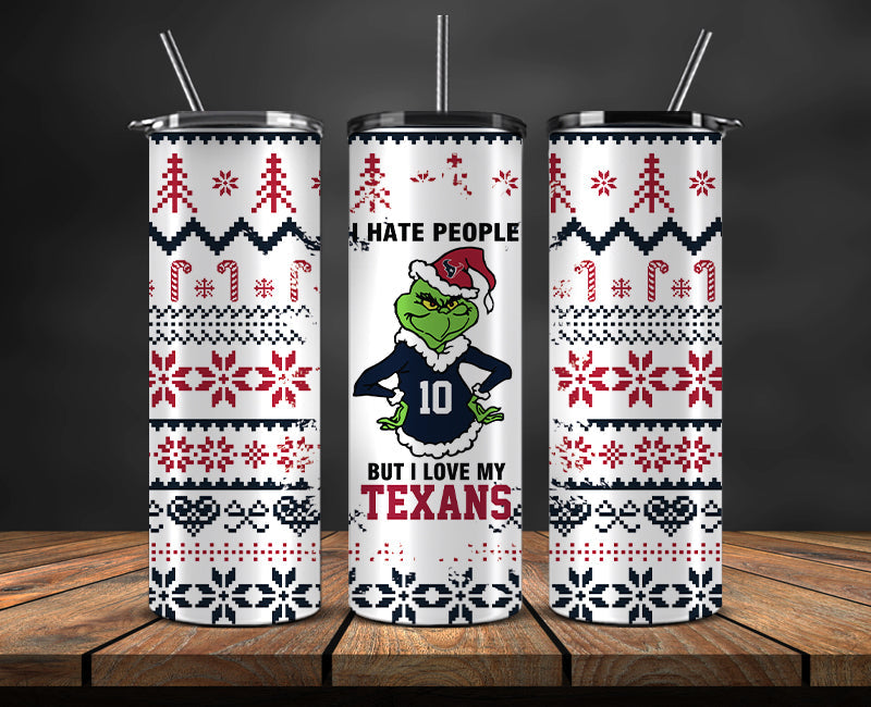 Houston Texans Christmas Tumbler 20oz,NFL Merry Christmas 20oz, NFL Christmas Tumbler 20oz 126