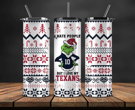 Houston Texans Christmas Tumbler 20oz,NFL Merry Christmas 20oz, NFL Christmas Tumbler 20oz 126