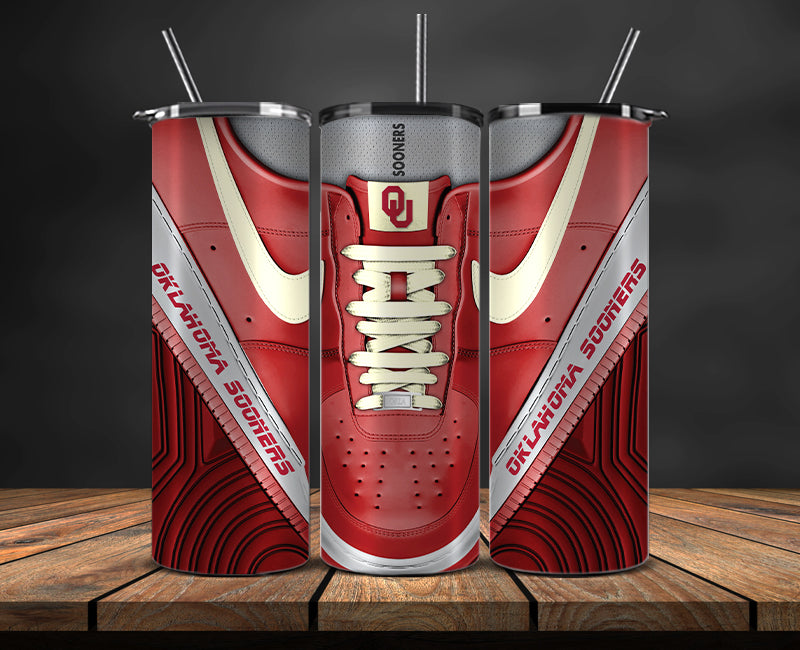 Oklahoma Sooners Sneaker Tumbler Wrap , College Sneaker Tumbler Wrap 128