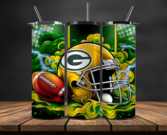 Green Bay Packers Tumbler Wraps,NFL Tumbler By AI, AI Tumbler Design 12