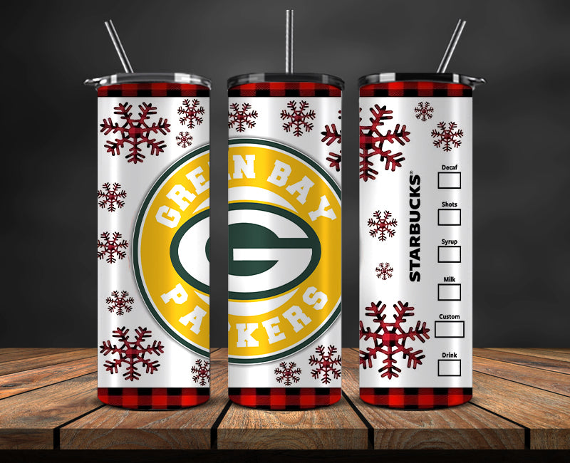 Green Bay Packers Christmas Tumbler 20oz,NFL Merry Christmas 20oz, NFL Christmas Tumbler 20oz 12