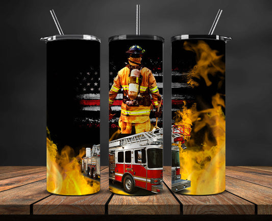 Firefighter Tumbler Wrap , Fire Rescue Fireman 12