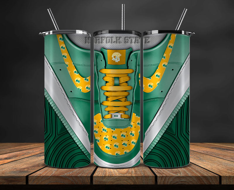 Norfolk State Sneaker Tumbler Wrap , College Sneaker Tumbler Wrap 138