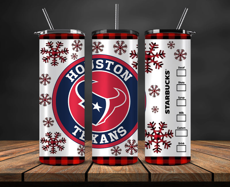 Houston Texans Christmas Tumbler 20oz,NFL Merry Christmas 20oz, NFL Christmas Tumbler 20oz 13