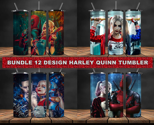 Bundle 4 Harley Quinn Tumbler Wrap,Harley Quinn Tumbler 20oz Png,Harley Quinn Tumbler 13