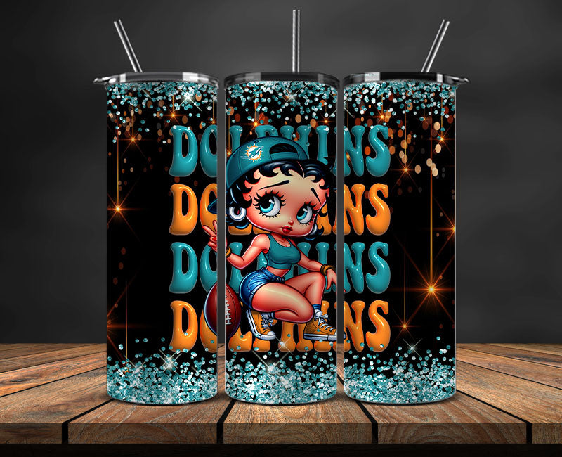 Miami Dolphins Tumbler Wraps, NFL Tumbler By AI, AI Tumbler Wrap 13