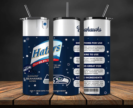 Seattle Seahawks Haters Be Gone Tumbler 20oz, NFL Football 20oz LUH -14