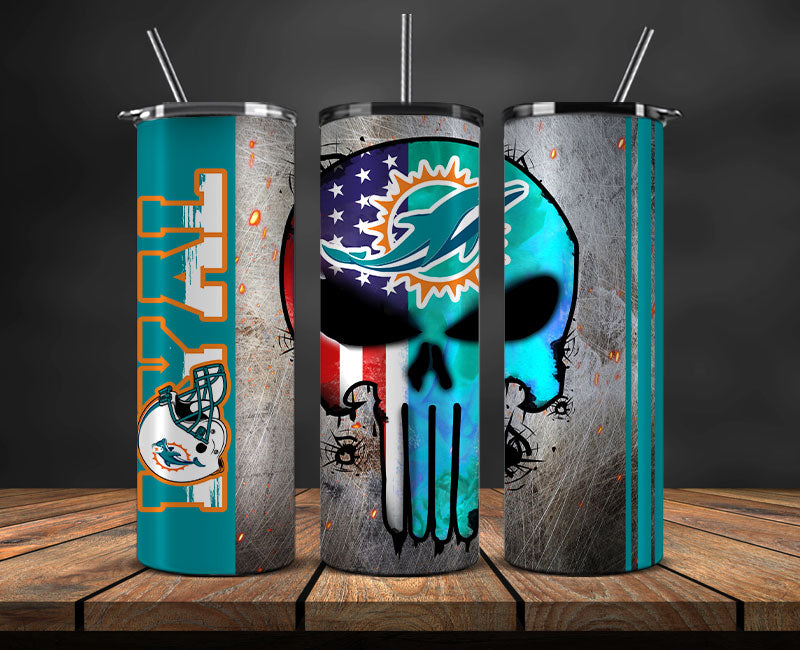 Miami Dolphins Loyal Tumbler 20oz , NFL Football 20oz LUH -156