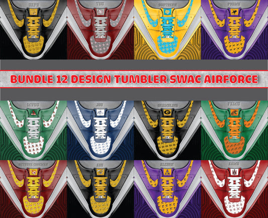 Bundle 12 Design Tumbler SWAC College  , College Sneaker Tumbler Wrap ,Bundle Sport Tumbler 156