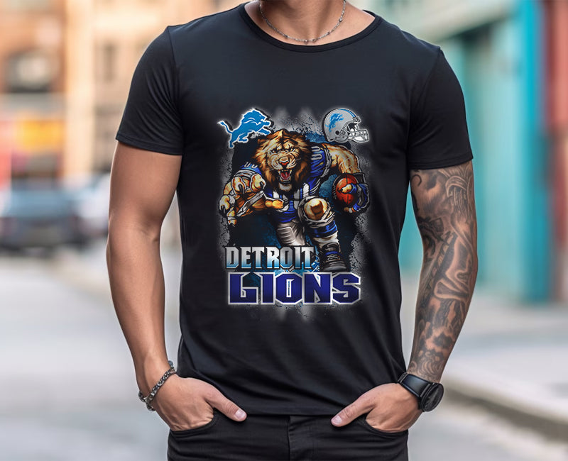 Detroit Lions TShirt, Trendy Vintage Retro Style NFL Unisex Football Tshirt, NFL Tshirts Design 16