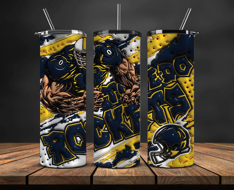 Football Mascot Colleges 3D Tumbler Skinny , Football Tumbler Png ,Nfl Png 17