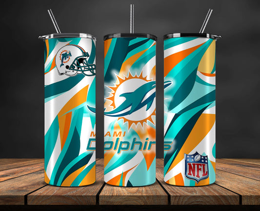 Miami Dolphins Tumbler, Dolphins Logo Tumbler 20oz ,NFL Season 2023 LUD- 182