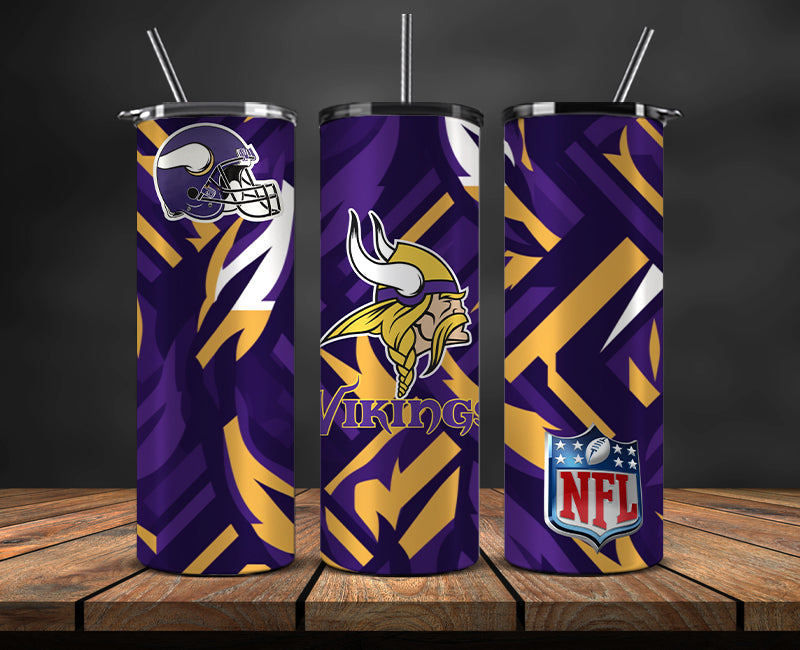 Minnesota Vikings Tumbler, Vikings Logo Tumbler 20oz ,NFL Season 2023 LUD- 183