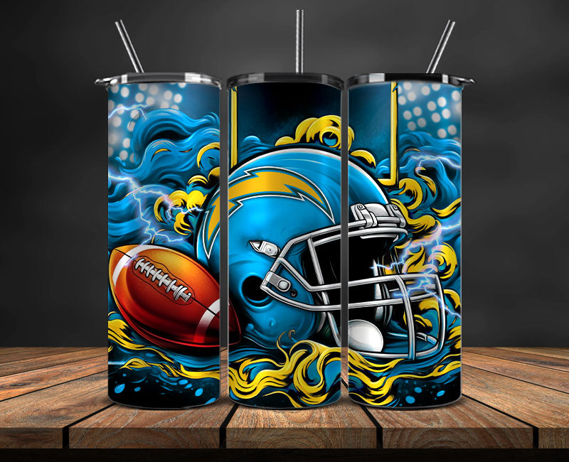 Los Angeles Chargers Tumbler Wraps,NFL Tumbler By AI, AI Tumbler Design 18