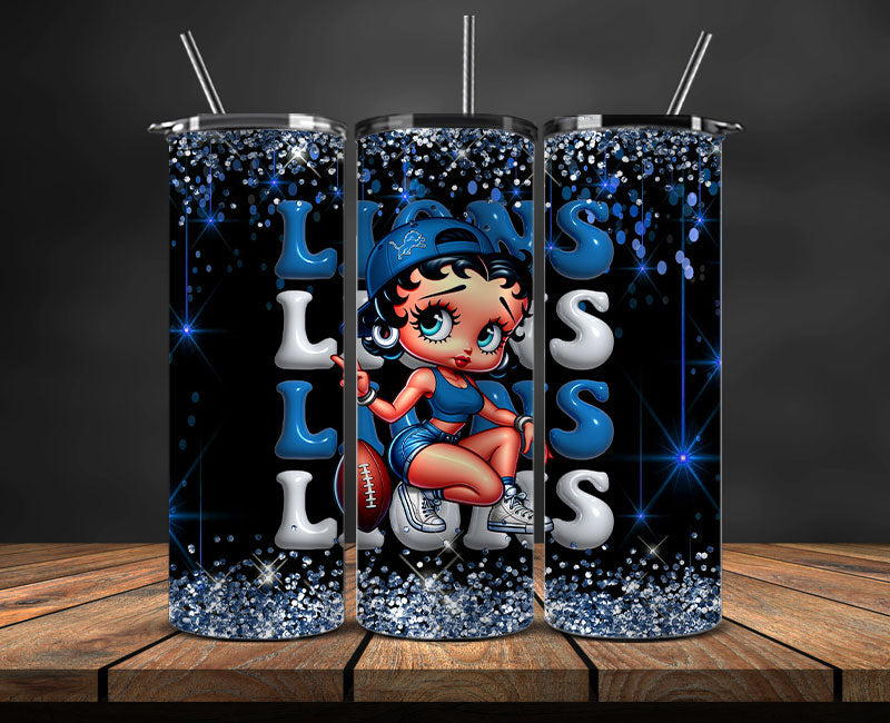 Detroit Lions Tumbler Wraps, NFL Tumbler By AI, AI Tumbler Wrap 19