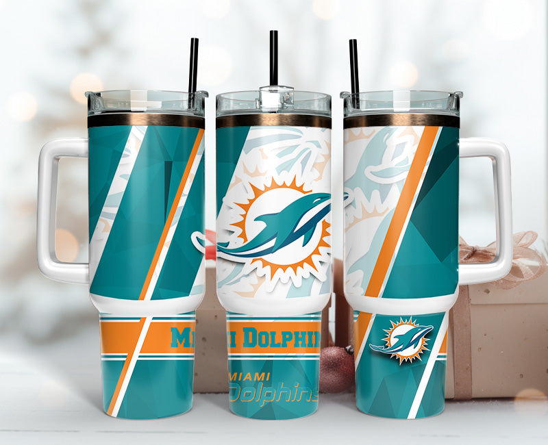 Miami Dolphins  40oz Tumbler,NFL Tumbler 40oz , 40oz Tumbler Sublimation Png , 40oz Tumbler Wrap 85