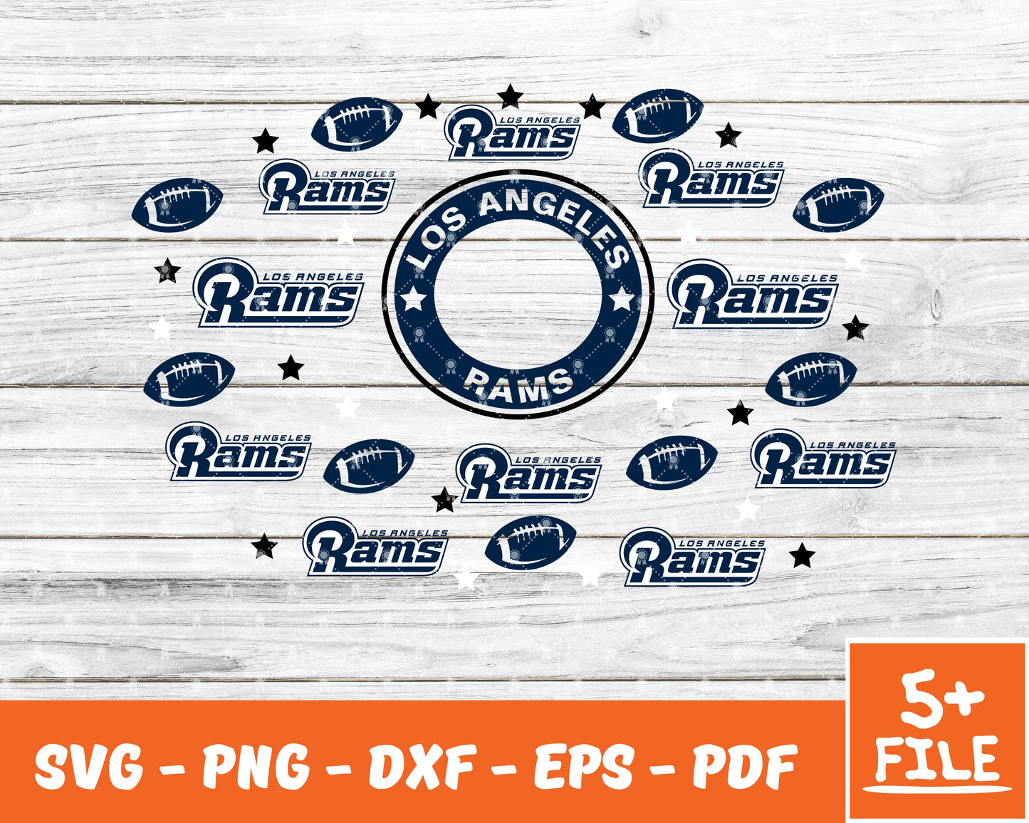 Los Angeles Rams Full Wrap Template Svg, Cup Wrap Coffee 19