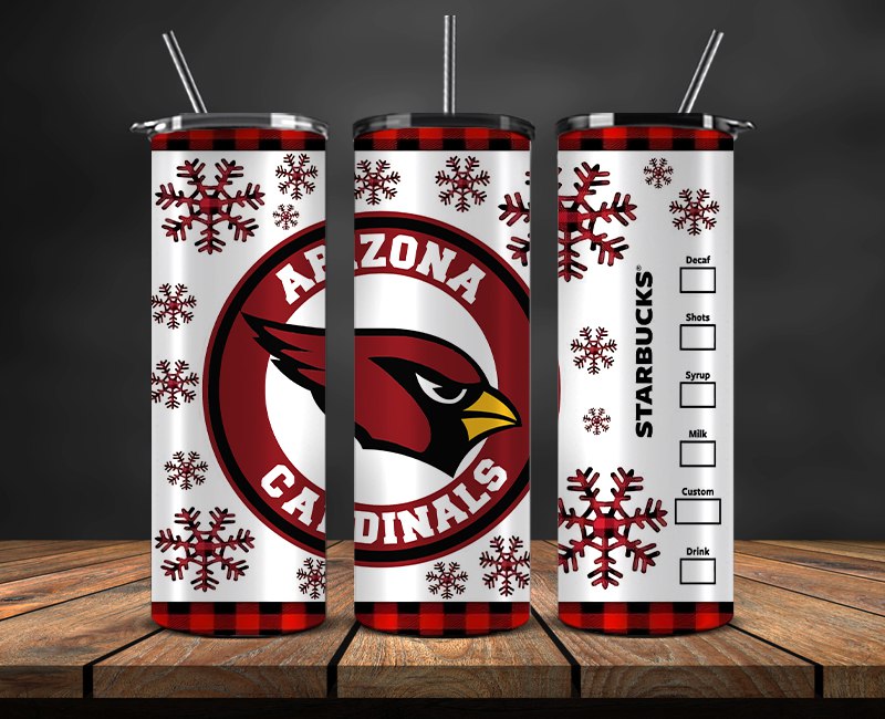 Arizona Cardinals Christmas Tumbler 20oz, NFL Merry Christmas 20oz, NFL Christmas Tumbler 20oz 01