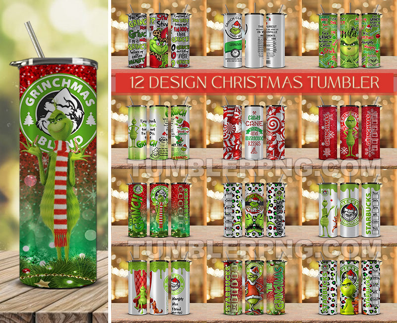 Wrap Bundle Christmas Tumbler Bundle , Christmas 20 oz Skin Tumbler Wrap Png, Fun Christmas Tumbler, Cartoon Christmas 20oz, Tumbler Wrap Bundle Designs 15