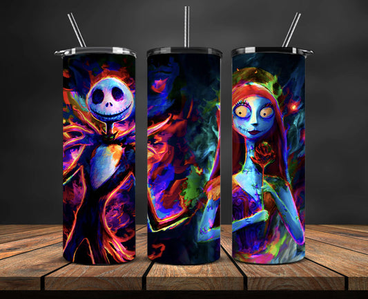 Nightmare Before Christmas , Jack Skellington Tumbler Png,Tumbler Wrap,Halloween Tumbler Wrap 01