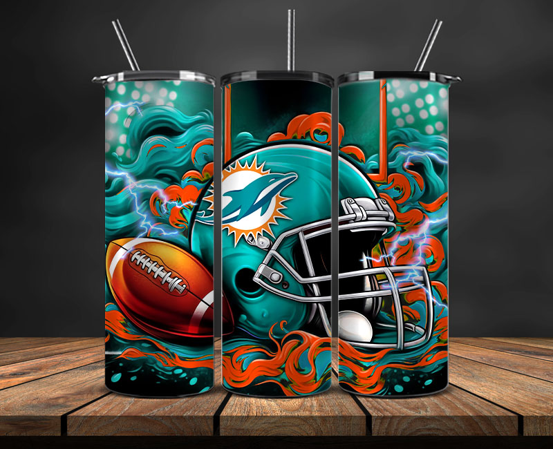 Miami Dolphins Tumbler Wraps,NFL Tumbler By AI, AI Tumbler Design 20