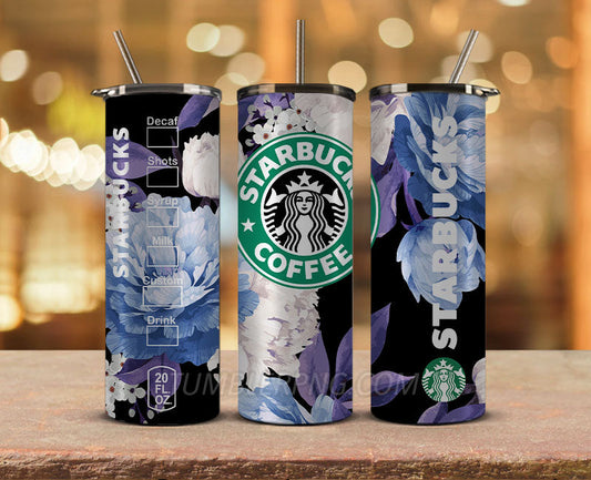 Starbucks Tumbler Png, Starbucks Glitter Sublimation, Skinny Tumbler 20oz, Skinny Starbucks 20