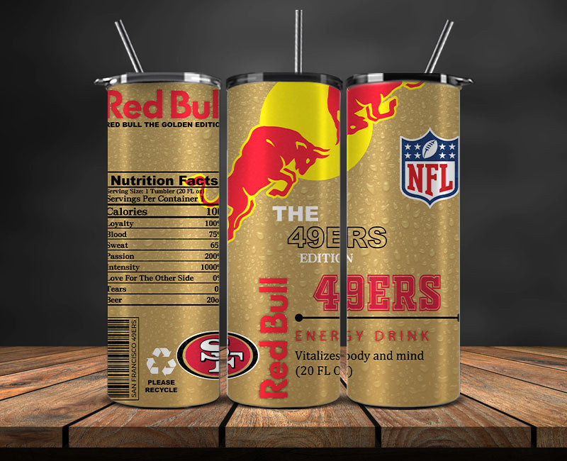 San Francisco 49ers Tumbler Wraps, NFL Red Bull Tumbler Wrap 21