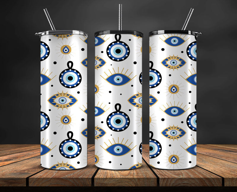 Evil Eye Skinny Tumbler Png, Evil Eye 20 oz Tumbler Wrap , Evil Eye Tumbler Wrap 24