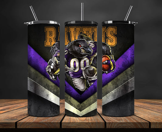 Baltimore Ravens Tumbler, Ravens Logo Tumbler 20oz ,NFL Season 2023 LUF- 25