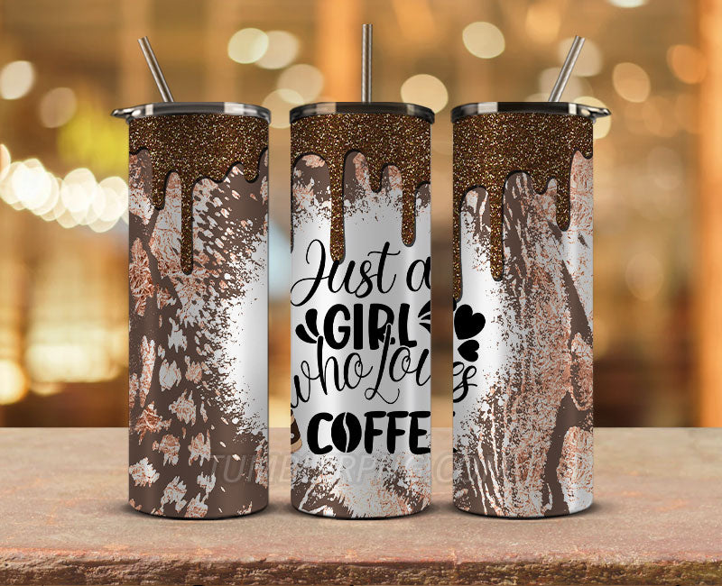 Coffee 20 oz Skinny Tumbler Sublimation Png, Coffee Tumbler Wrap 25