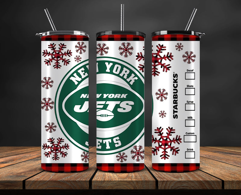 New York Jets Christmas Tumbler 20oz,NFL Merry Christmas 20oz, NFL Christmas Tumbler 20oz 25