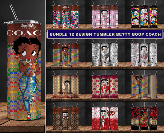 12 Design Betty Boop Skinny Tumbler Wrap, Betty Boop Tumbler Wrap ,Betty Boop Design 25