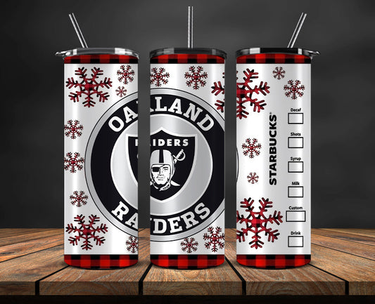 Las Vegas Raiders Christmas Tumbler 20oz,NFL Merry Christmas 20oz, NFL Christmas Tumbler 20oz 26