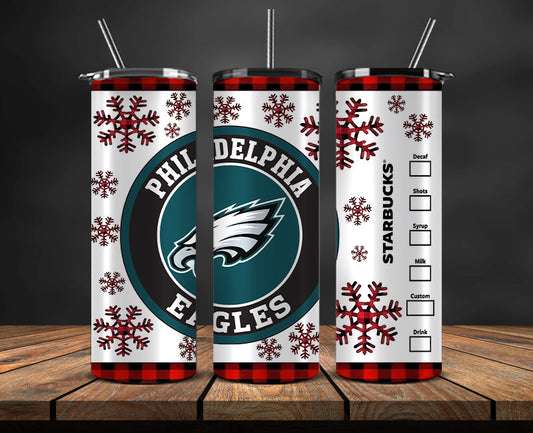 Philadelphia Eagles Christmas Tumbler 20oz,NFL Merry Christmas 20oz, NFL Christmas Tumbler 20oz 27