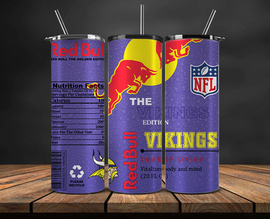 Minnesota Vikings Tumbler Wraps, NFL Red Bull Tumbler Wrap 27
