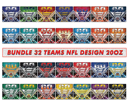 Bundle NFL Logo Tumbler Wrap, Bundle Sport Tumbler 27